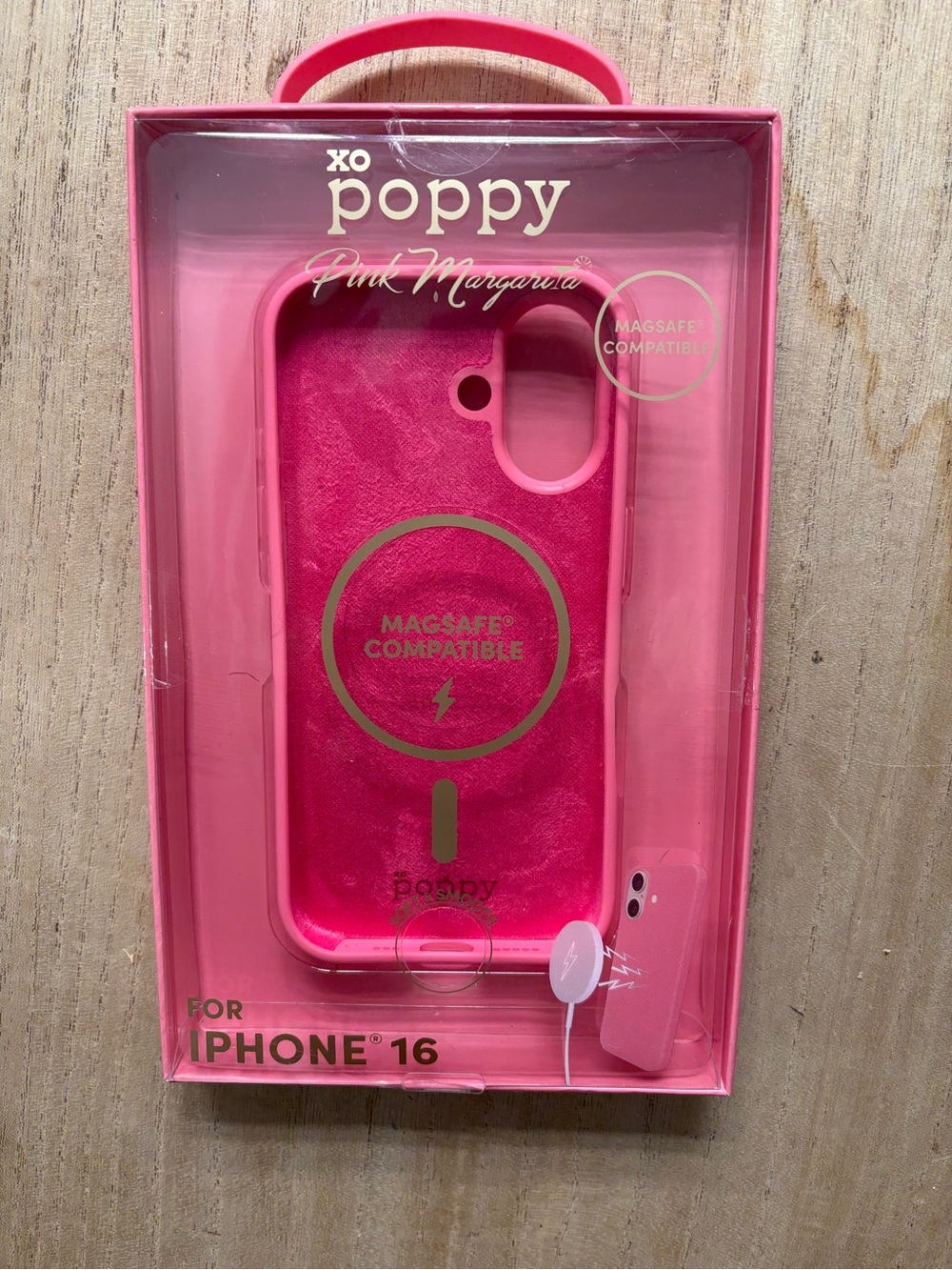 Poppy Pink Margarita Silicone iPhone Case for iPhone 16